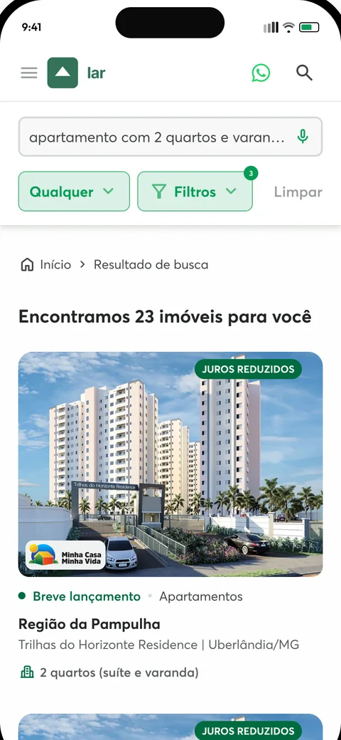 Tela 2 da busca com IA no celular.