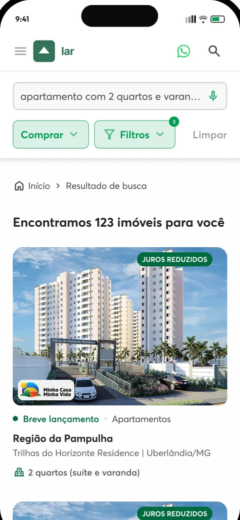 Tela 3 da busca com IA no celular.